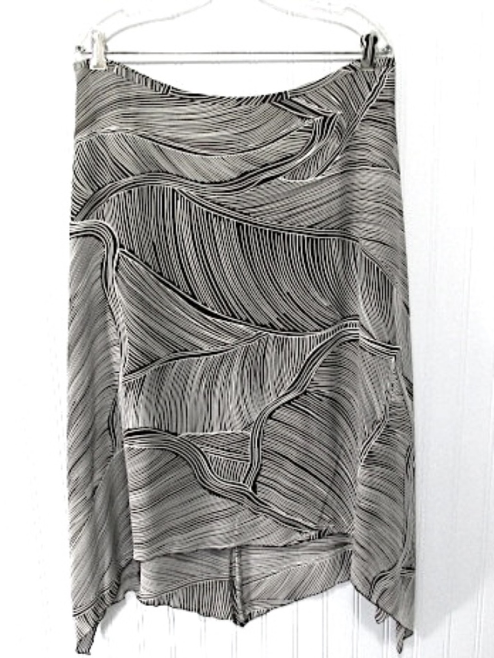 Nygard Asymmetrical Midi Silk Skirt, Size 16